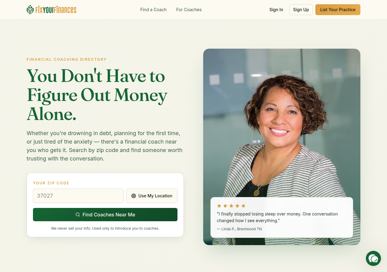 Fix Your Finances website